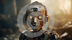 Pensive Android Portrait