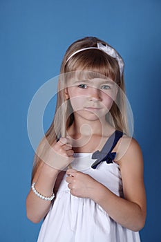 Pensive girl stroking hers hare