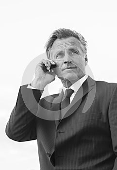 Pensive looking businessman
