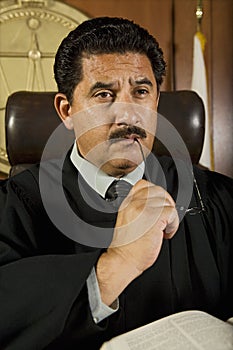 Pensive Male Judge