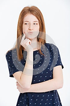 Pensive young woman