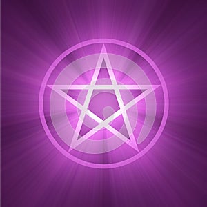 Pentacle with magical light flare