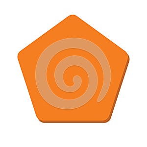 Pentagon 2D basic shape vector illustration, math geometric shape