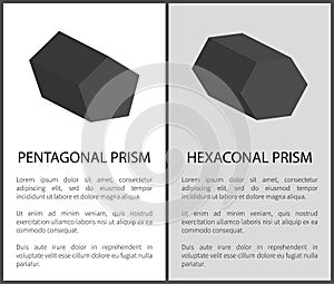 Pentagonal and Hexagonal Prisms on Posters Text