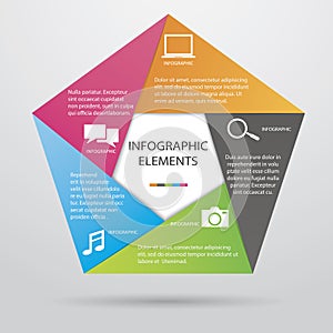 Pentagonal Infographic photo