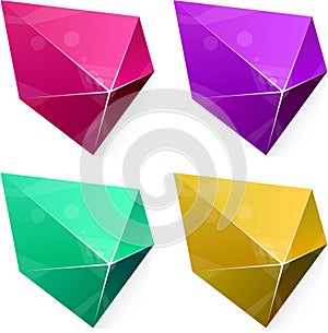 Pentagonal vibrant pyramid. photo