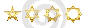 Pentagram Hexagram Heptagram Octagram Golden Stars