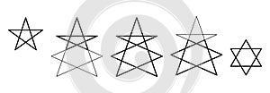 Pentagram and hexagram, hidden in the Mystic Lamb symbol photo