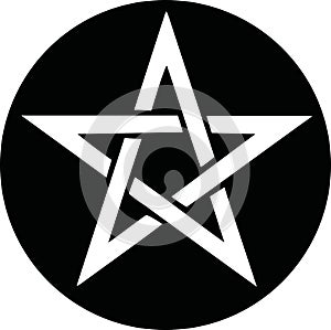 Pentagram icon vector photo