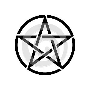 Pentagram isolated vector occultism symbol star in circle