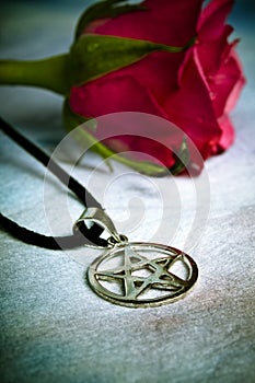 Pentagram and love photo