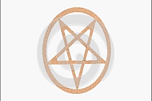 A pentagram rotates around its axis