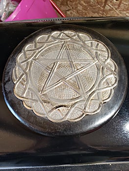 Pentagram silver wiccan pagan Heathen