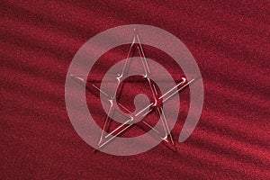 Pentagram symbol, five pointed star, Satanism photo