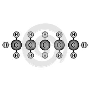 Pentane molecule icon