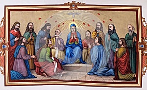 Pentecost, the descent of the Holy Spirit photo