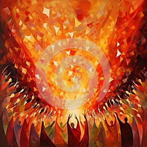 Pentecost: A Powerful Image of the Holy Spirit Descending as Tongues of Fire photo