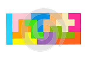 Pentomino puzzle on white