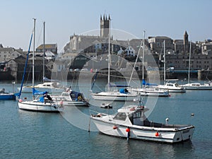 Penzance harbour with Church
