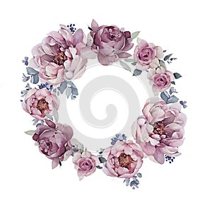 Peon logo with flowers photo