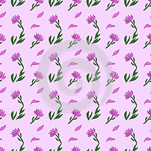 Peonies flowers, nature, flower arrangement, spring and summer. Vector seamless pattern. Background illustration, decorative