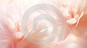 Peony flower background closeup with soft focus and sunlight, photo by Generative AI