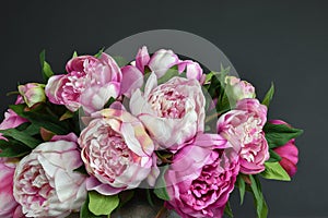 Peony flowers bouquet