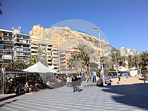 Peopel on holiday in alicante Spain