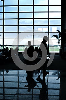 People at airport interior