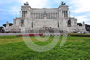 People at Altare della Patria Monument in Rome