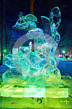 The people and animal ice-lantern festival