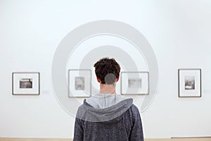 People in art museum photo