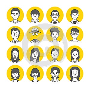 People Avatar Face icons photo