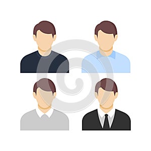 People avatar, man, bussinessman icon, guy vector image