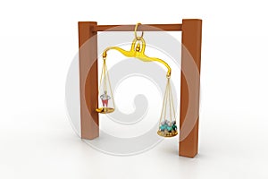 People balancing in sclaes