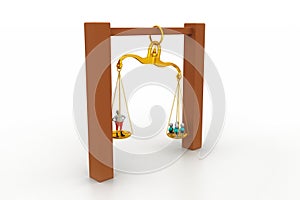 People balancing in sclaes