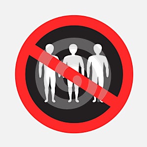 people ban no entry sign symbol