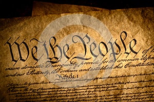 We the people, the beginning of the preamble to the United States constitution