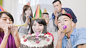 People with birthday party