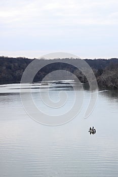 People On a Boat at Potomac River