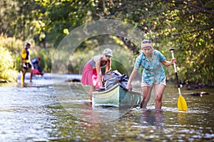 People boating on river