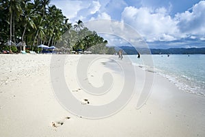 People on boracay island white beach philippines