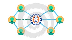 People and Brain Network, Human-AI Integration, vector design Generative AI