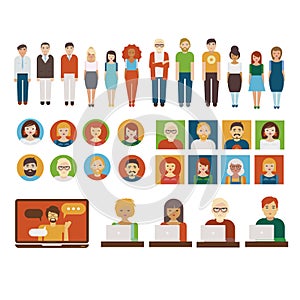 People business characters set