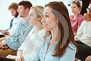 The people at Business Meeting in the conference hall.