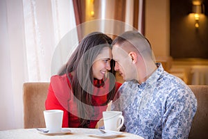 People in cafe enjoying the time spending with each other