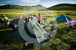 People camping