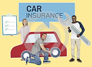 People with a car insurance policy