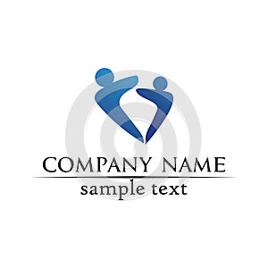 people care success health life logo template icons and community group