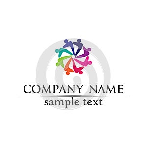 people care success health life logo template icons and community group